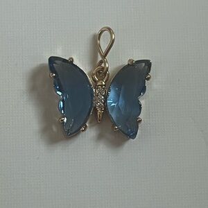 Elegant Blue Butterfly Pendant
